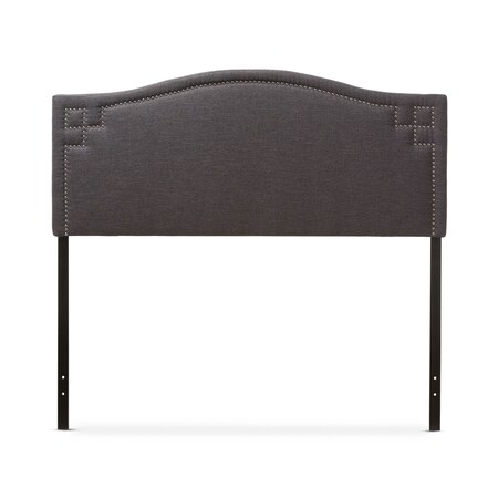 Baxton Studio Aubrey Modern Dark Grey Upholstered Queen Size Headboard 124-6856